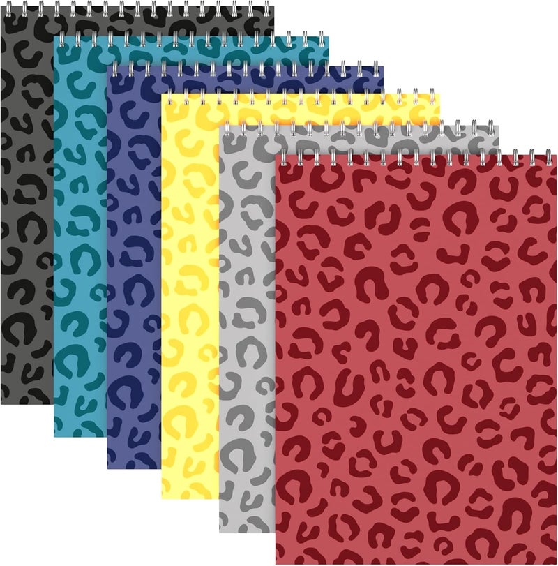 ScribbleMate Steno Pads Spiral 6x9 Assorted Colors Notebooks for Work, 80 Sheets Top Spiral Notepad Stenographer Steno Books (6 Pack, Bold Colors) - Image 1